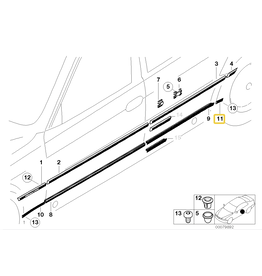 BMW Cover strip left for BMW E-38