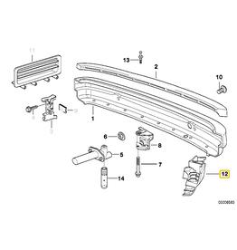 BMW Rear bumper insert left for BMW E-36