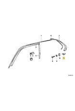 BMW Window molding joint right trim for BMW E-21
