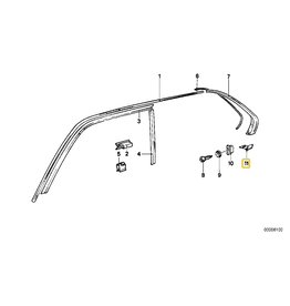 BMW Window molding joint right trim for BMW E-21