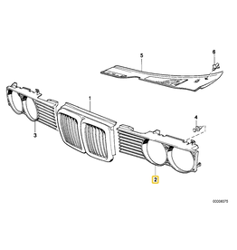 OEM Left grill for BMW E-32