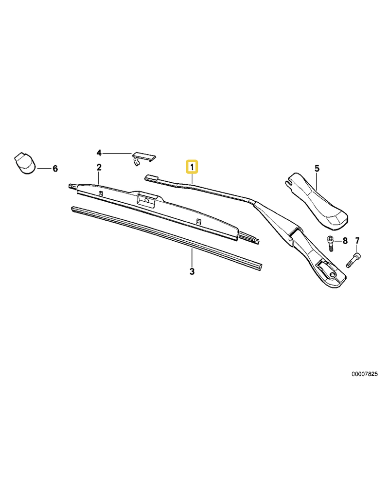 BMW Wiper arm right for BMW 7 series E-32