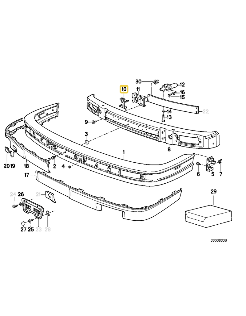 BMW Left bumper bracket for BMW E-30
