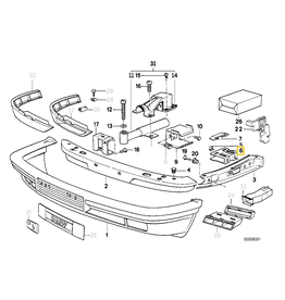 BMW Front bumper holder for BMW E-32