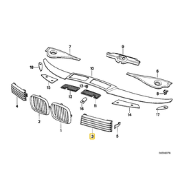 BMW Air grill inlet left for BMW E-31