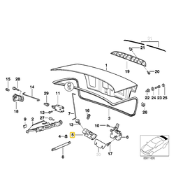 BMW Trunk catch bracket for BMW E-36