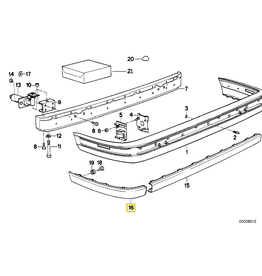 BMW Copy of Rear bumper strip left for BMW E-30
