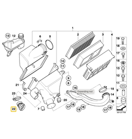 BMW Air hose for BMW E-39 520 523 525 528 530