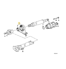 Driveshaft center support for BMW E-39 528