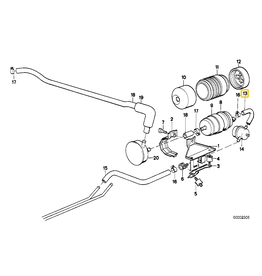 Fuel hose for BMW E-24 E-28 E-30 E-31 E-32