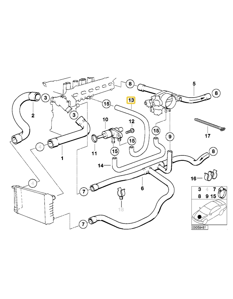 BMW Hose for BMW E-34