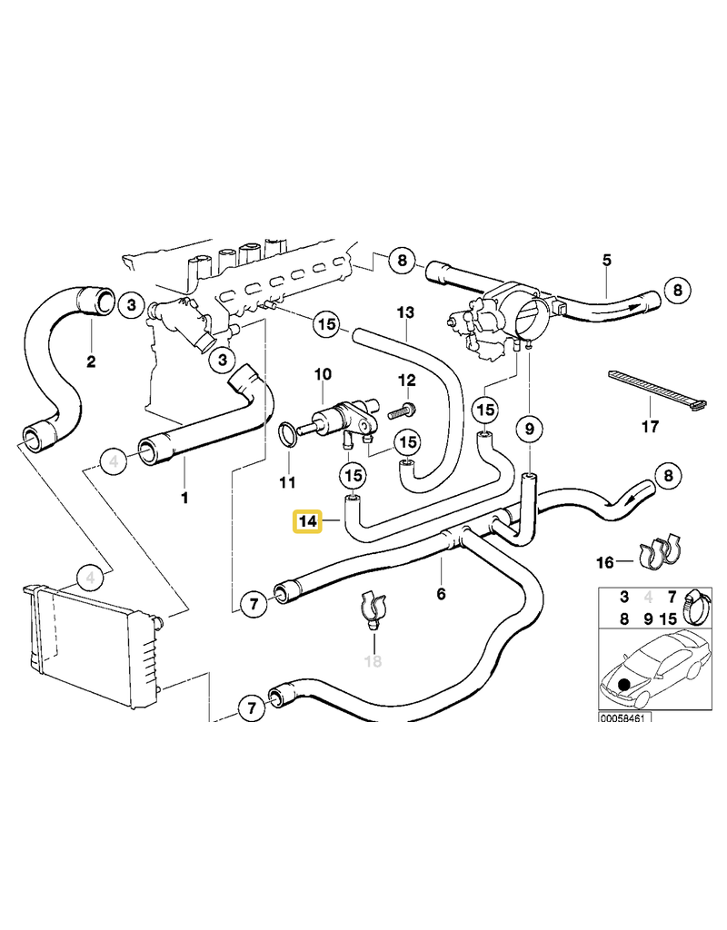 BMW Hose for BMW E-34