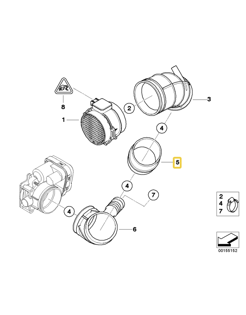 BMW Boot connecting ring for BMW E-46