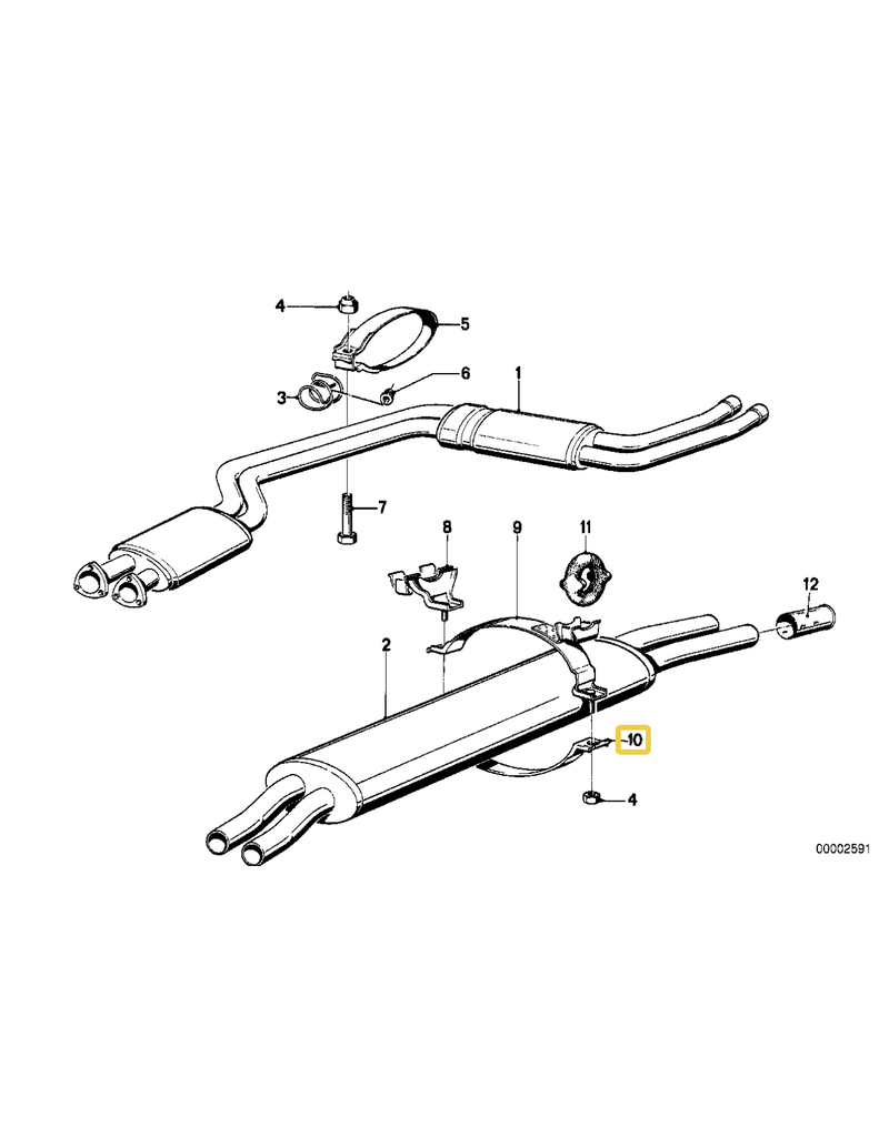 BMW Exhaust clamp for BMW E-23
