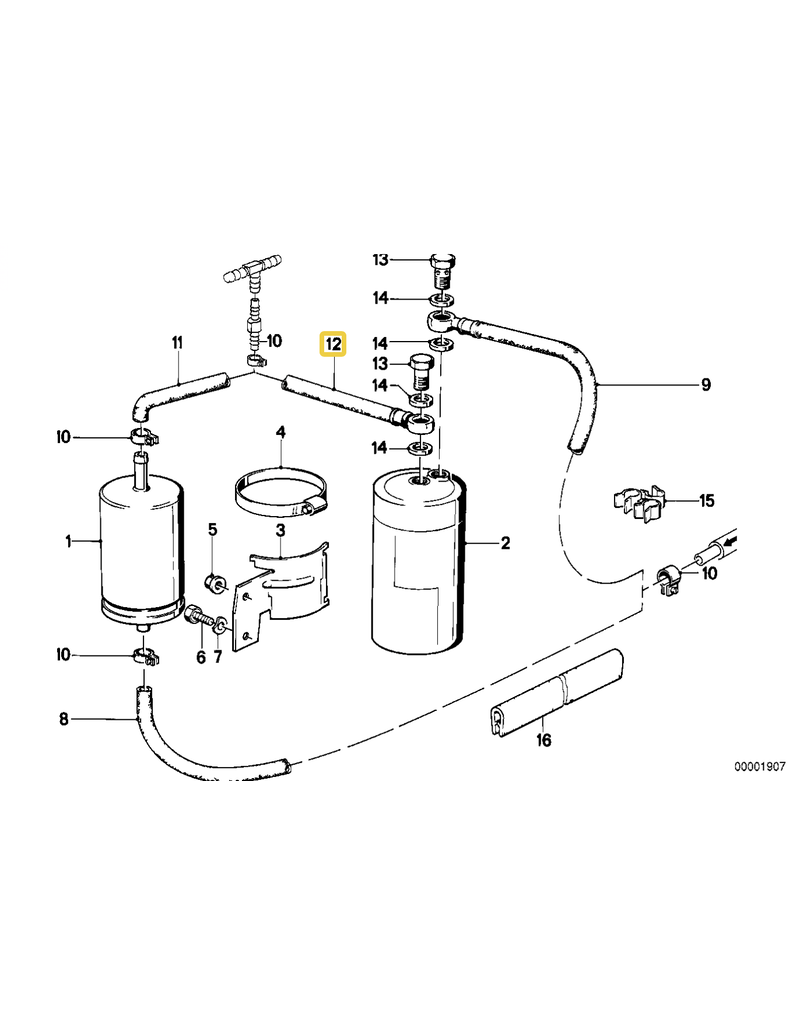 BMW Fuel pipe for BMW E-30