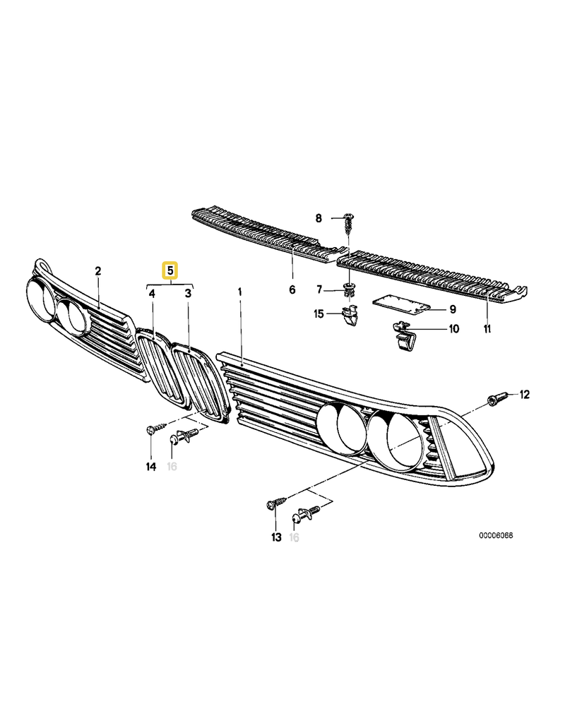 BMW Grill center for BMW E-23