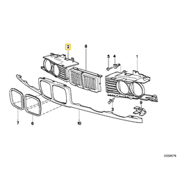 BMW Grill right for BMW E-34