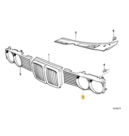 BMW Left grill for BMW E-32