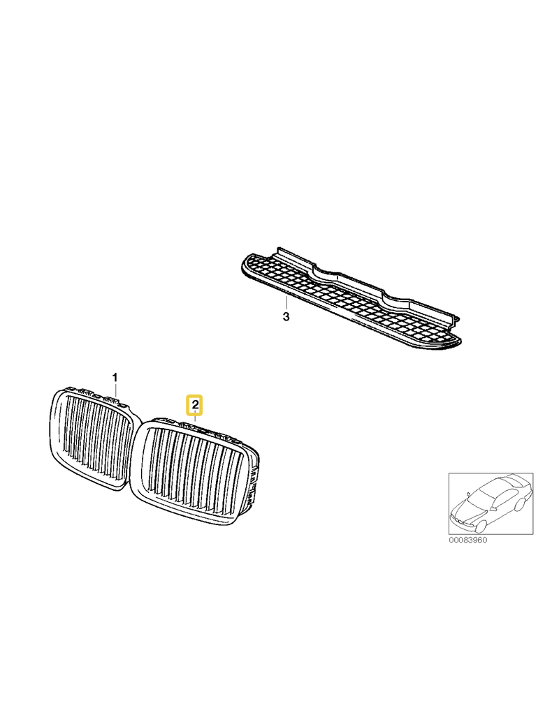 Ziegler Left grill for BMW E-36