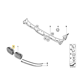 BMW Right grill for BMW E-39