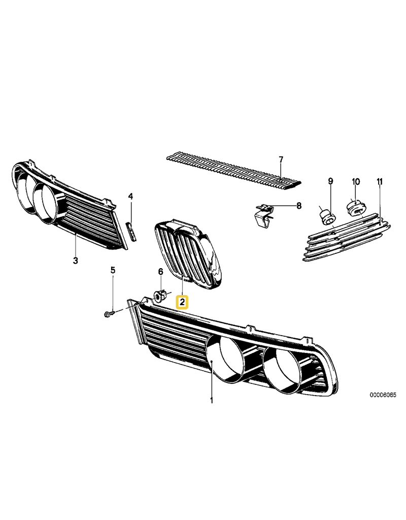 BMW Center grill for BMW E-12