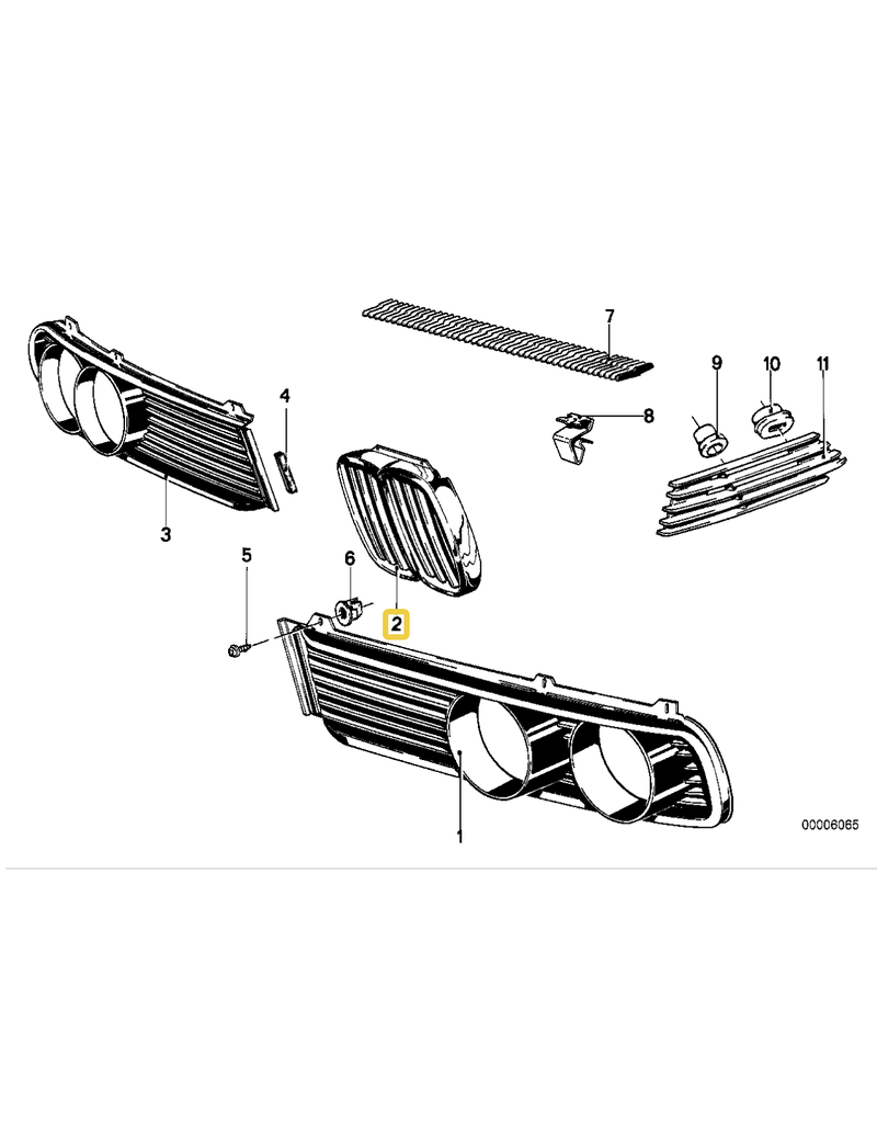 BMW Center grill for BMW E-12
