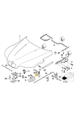 BMW Hood release handle for BMW E-32 E-36