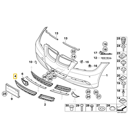BMW Grid center open for BMW E-90 E-91