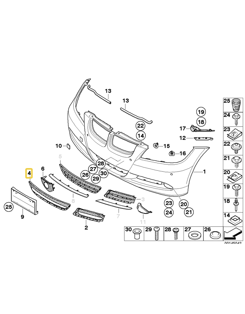 BMW Grid center open for BMW E-90 E-91