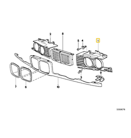 OEM Left grill for BMW 5 series E-34
