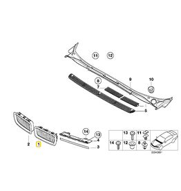 BMW Left grill for BMW E-38