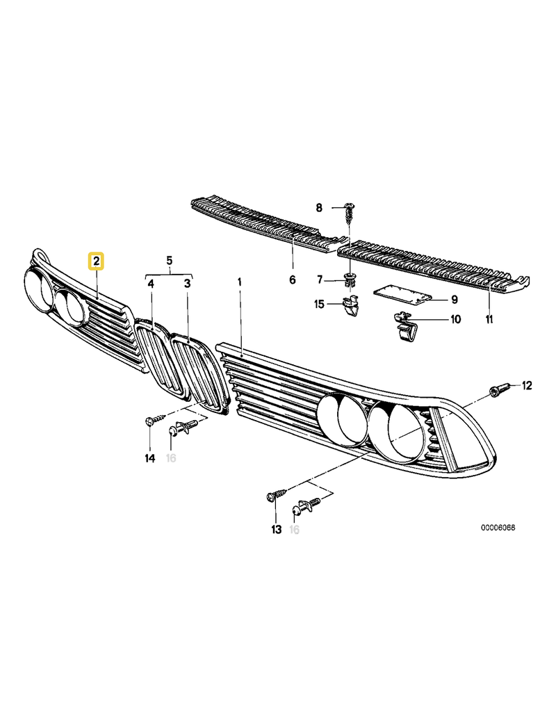 BMW Right grill for BMW E-23