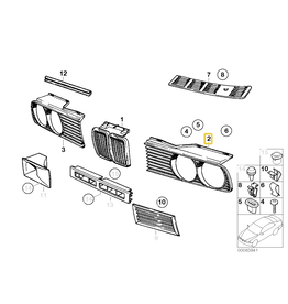 BMW Left grill for BMW E-30