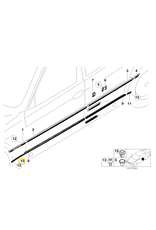 BMW Front fender cover strip right for BMW E-38