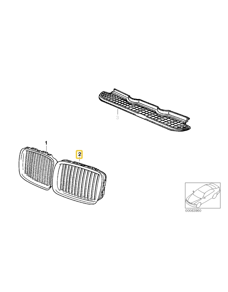 BMW Grill left for BMW E-36
