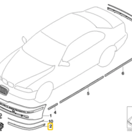 BMW Bumper guard front right for BMW E-39