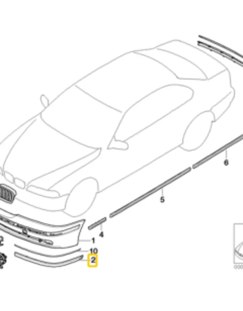 BMW  Bumper guard front right for BMW E-39