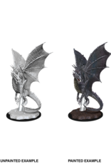Wizkids D&D Primed Mini: Young Silver Dragon