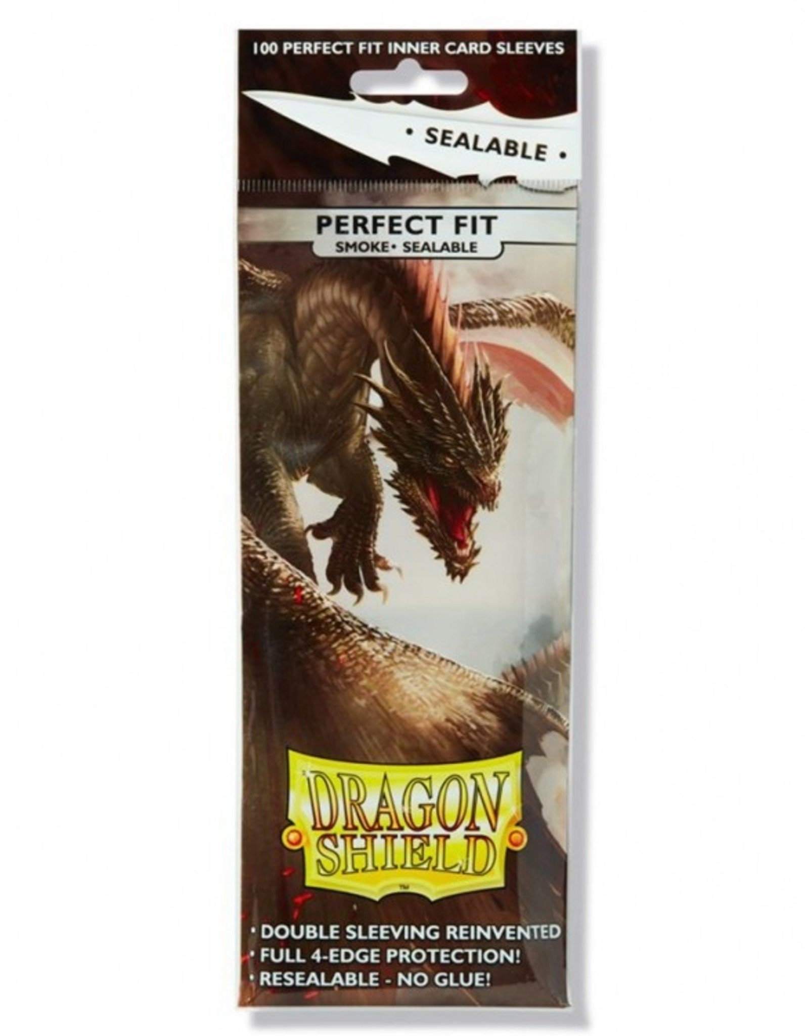 Dragon Shield Perfect Fit Sealable Smoke (100) - Titan Games