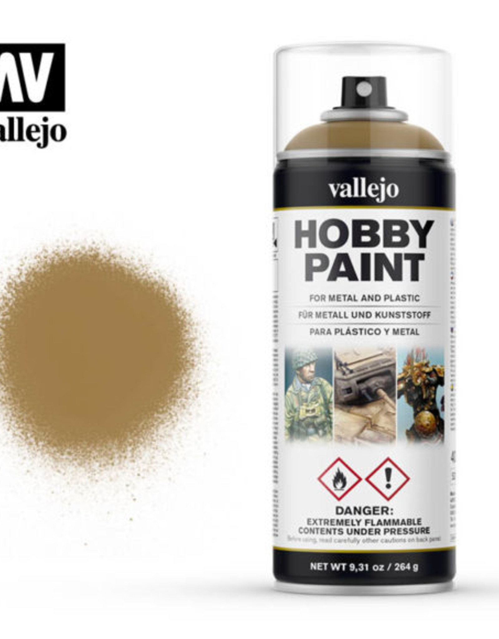 Vallejo Vallejo Spray Primer:  28.015 Desert Yellow (400ml)