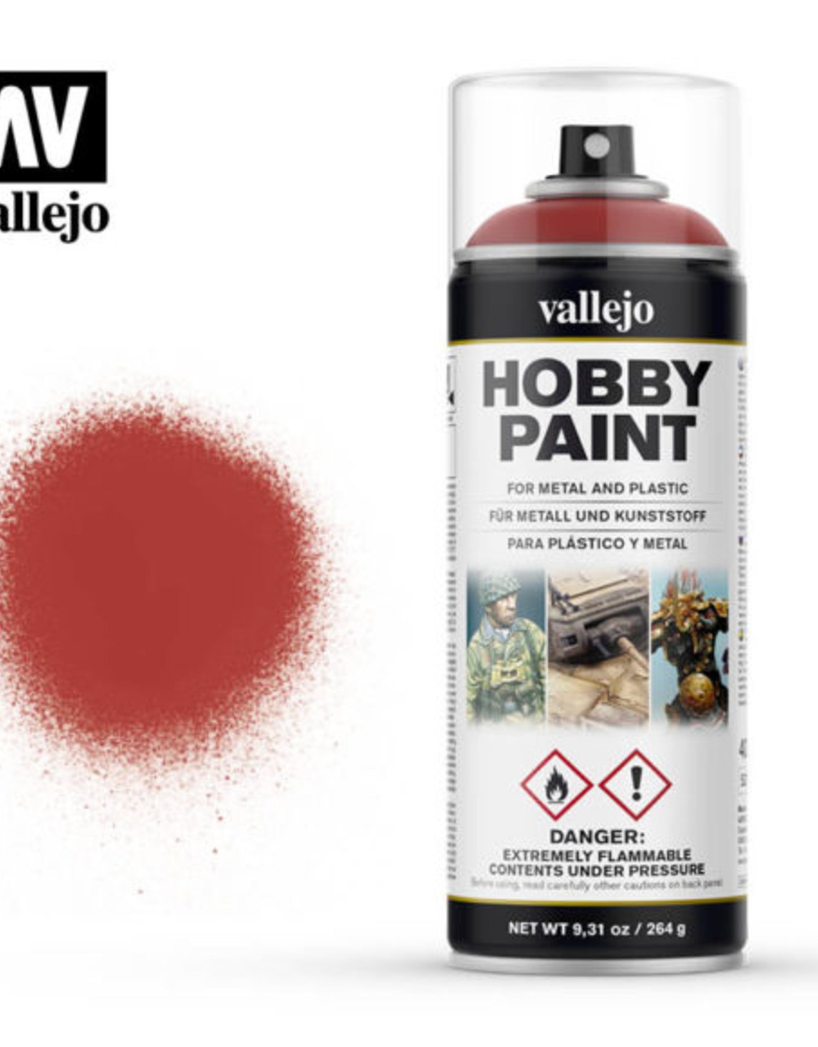 Vallejo Vallejo Spray Primer -  28.016 Scarlet Red (400ml)