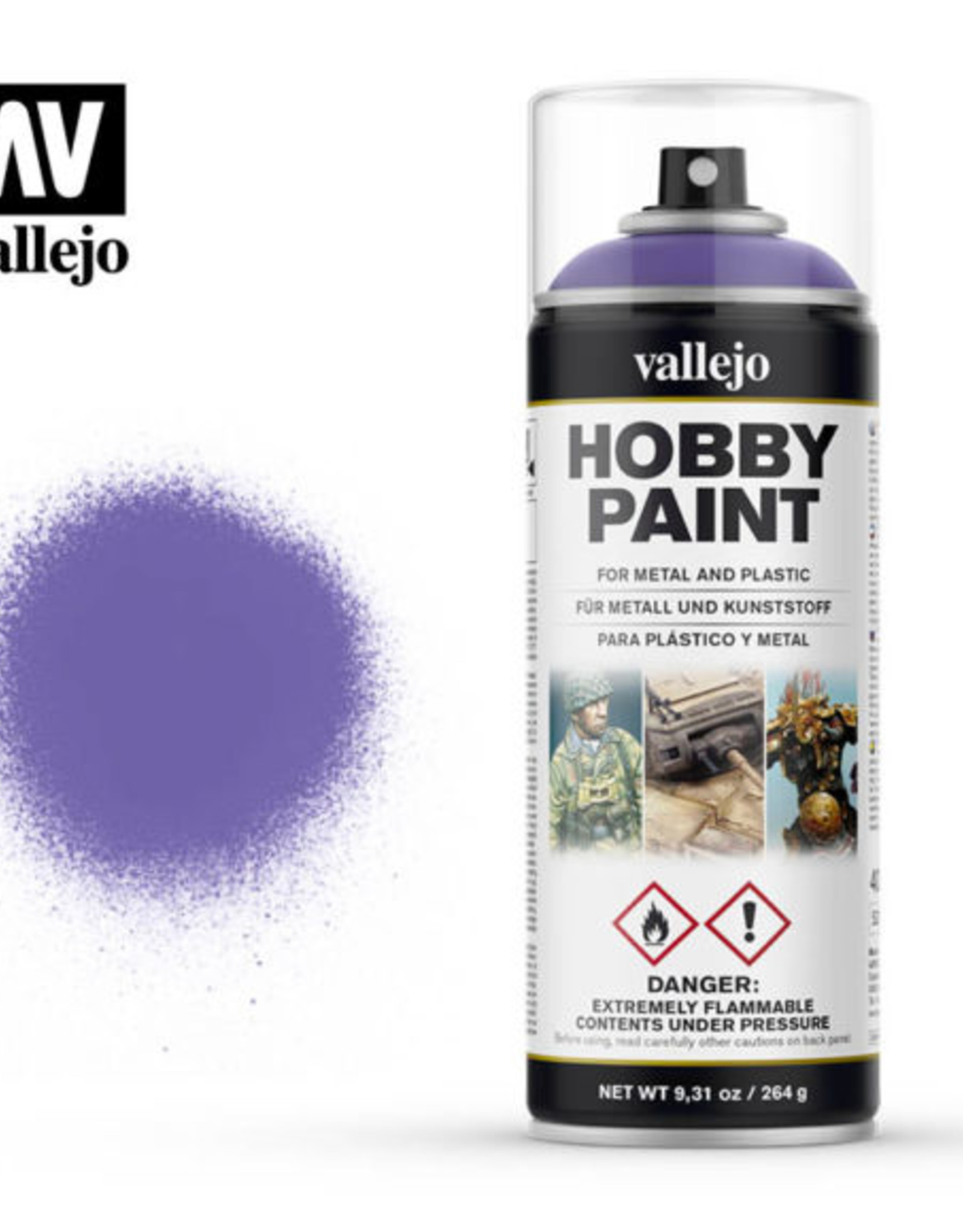 Vallejo 28.025 Vallejo Spray Primer -  28.025 Alien Purple (400ml)