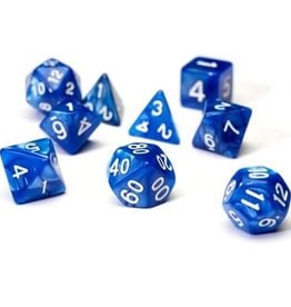 Sirius Dice Pearl Blue Acrylic 7-die set