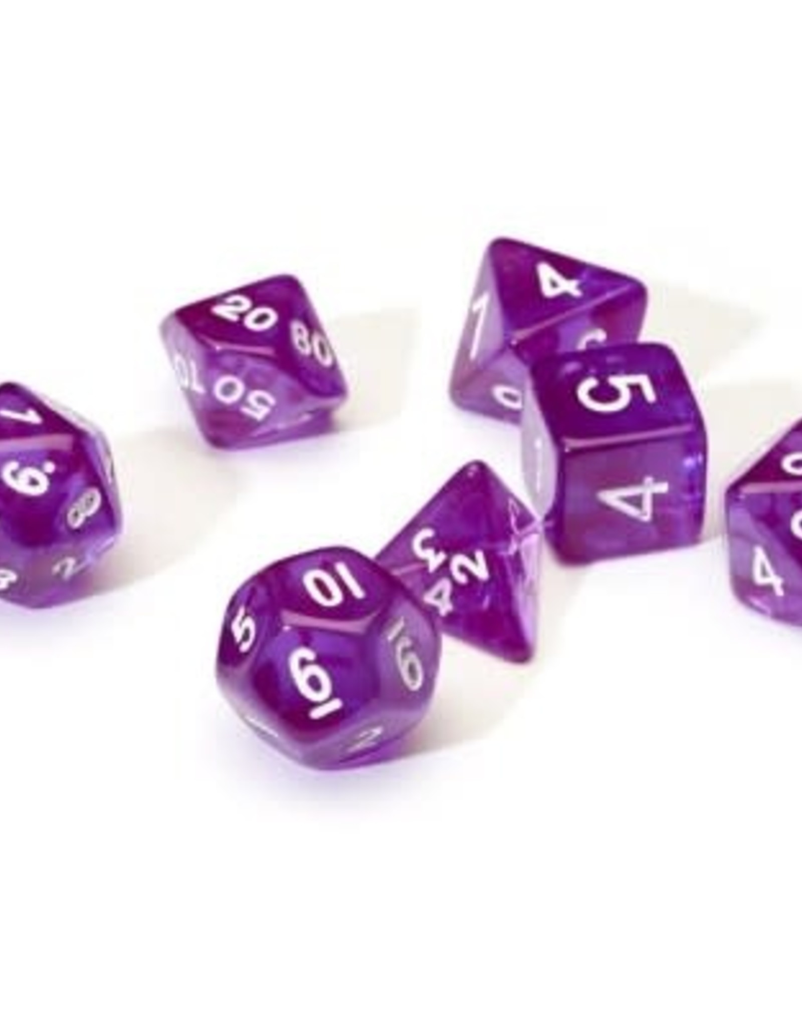 Sirius Dice Translucent Purple Resin 7-die set