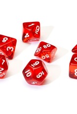 Sirius Dice Translucent Red Resin 7-die set