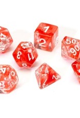 Sirius Dice Red Cloud Transparent Resin 7-die set