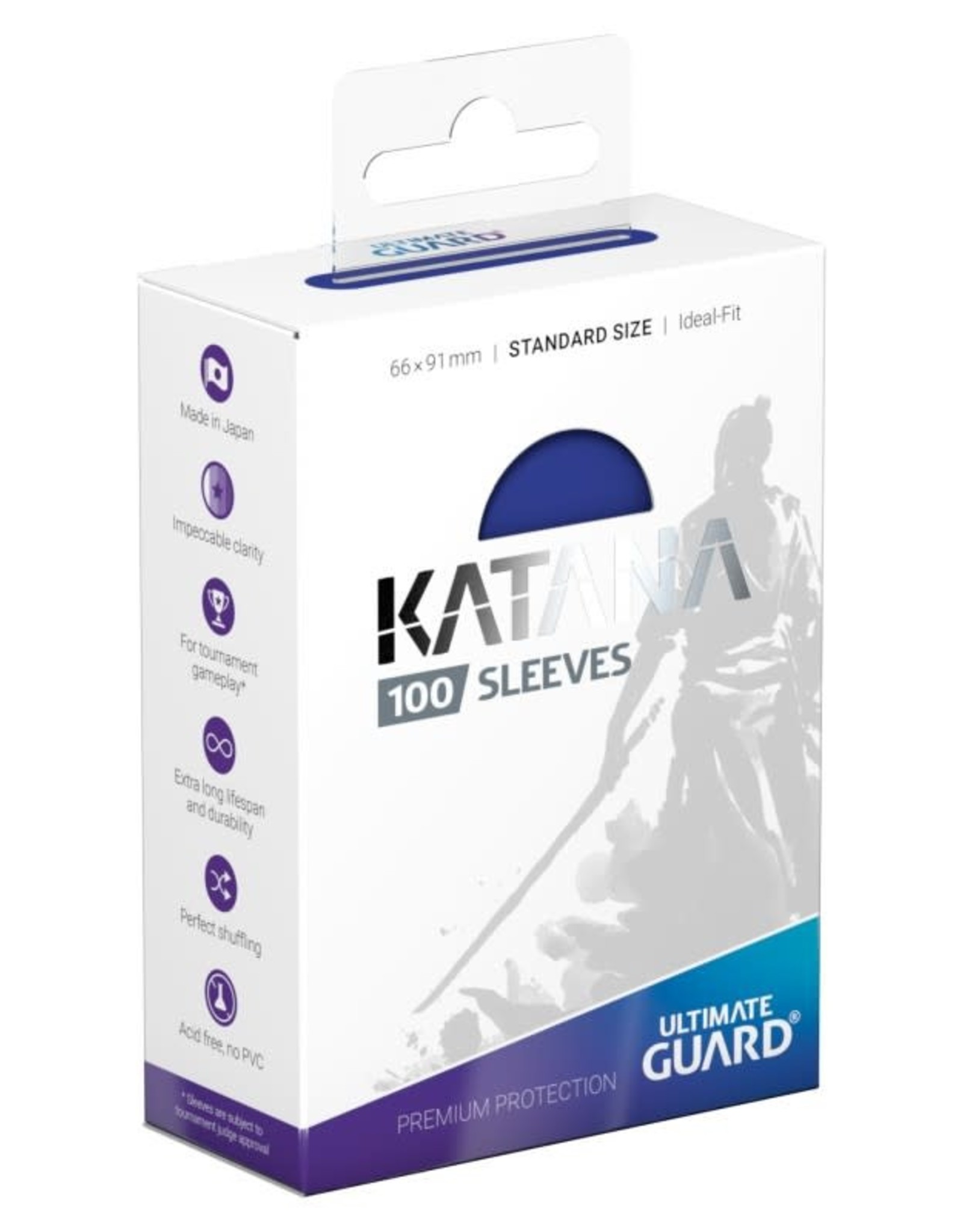 Ultimate Guard Katana Sleeves: 100 Count: Blue