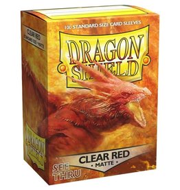 Dragon Shields (100) Matte Clear (Red)