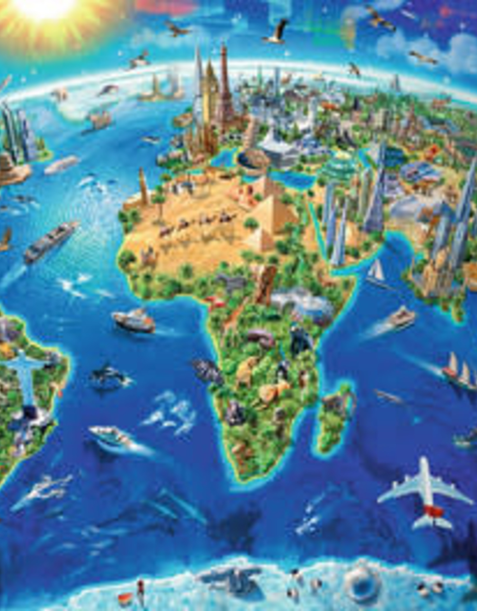 Ravensburger Puzzle 300 pc XXL: World Landmarks Map XXL 300p