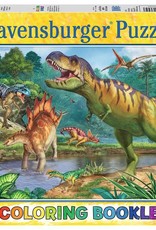 Ravensburger Puzzle 100 pc + Coloring Book: World of Dinosours
